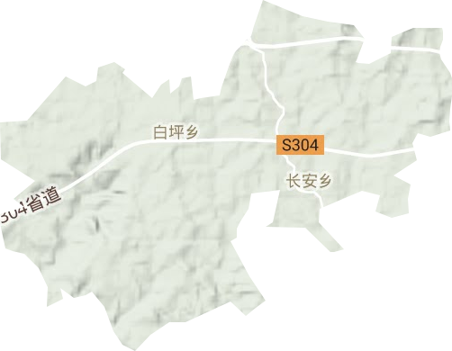 白坪鄉地形圖