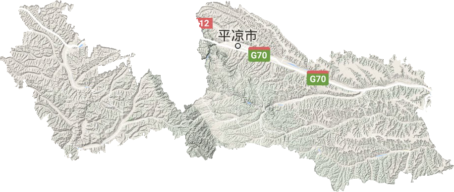 平涼市地形圖