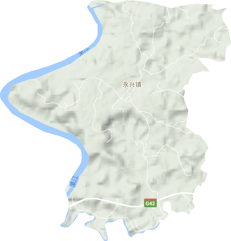 永興鎮(zhèn)地形圖