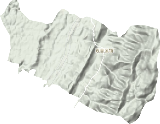 觀音溪鎮地形圖