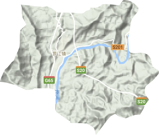 羅江鎮地形圖