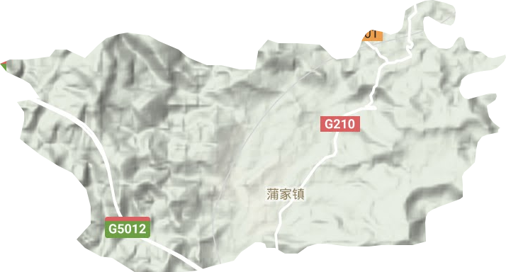 蒲家鎮地形圖