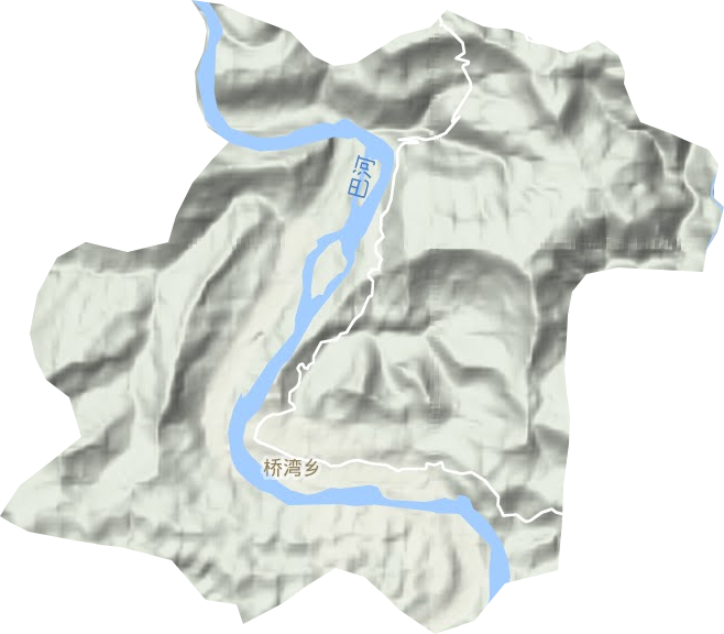 橋灣鄉(xiāng)地形圖
