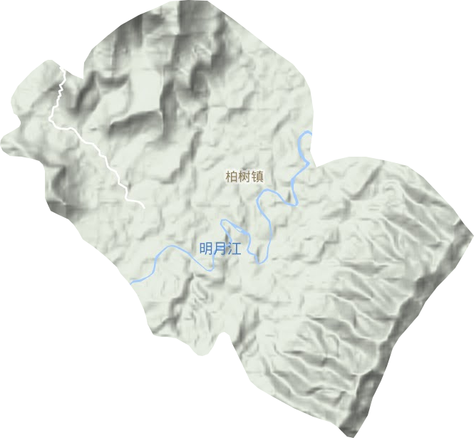 柏樹鎮地形圖