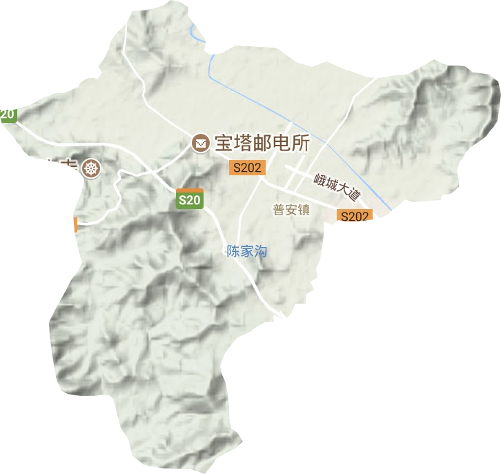 普安鎮地形圖