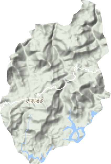 沙壩場鄉地形圖