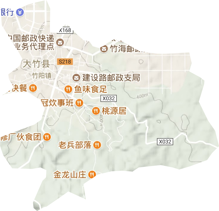 竹陽鎮(zhèn)地形圖
