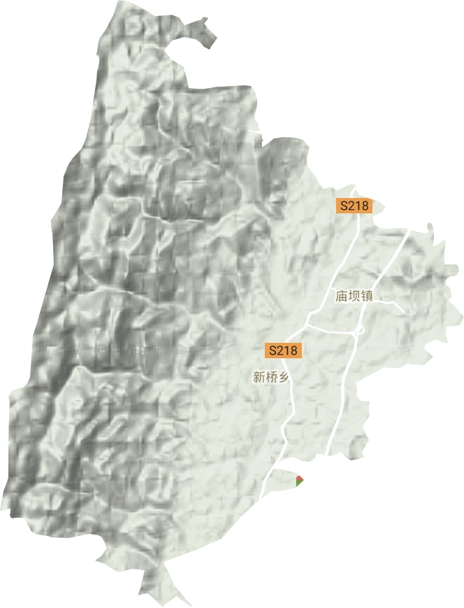廟壩鎮(zhèn)地形圖