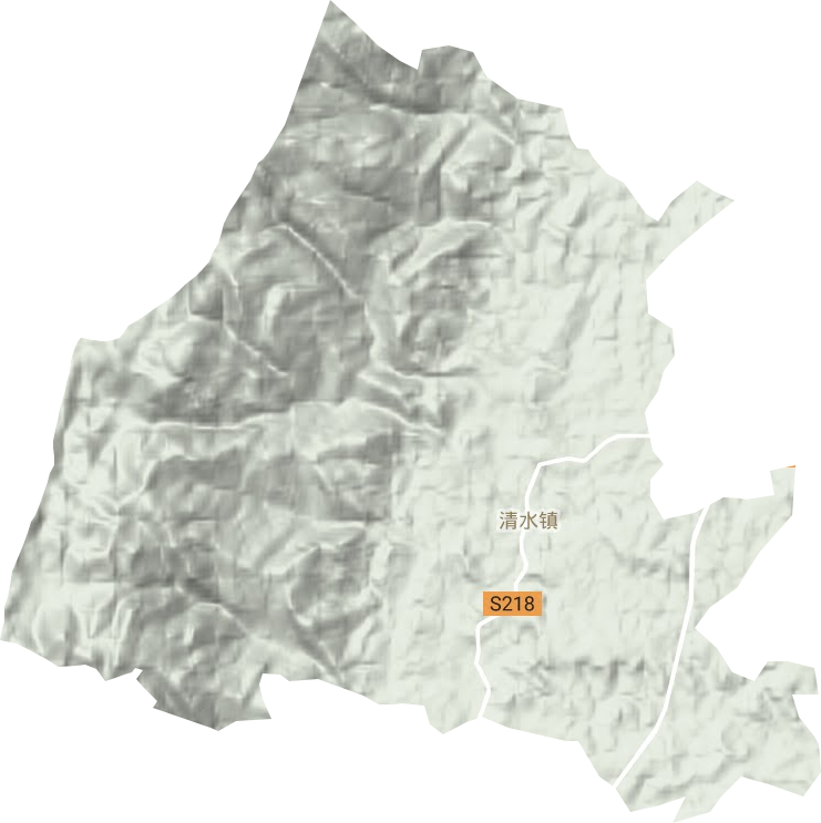 清水鎮(zhèn)地形圖