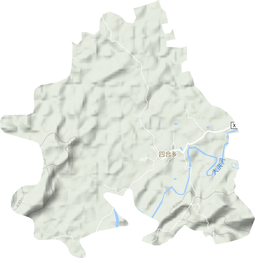 四合鄉(xiāng)地形圖