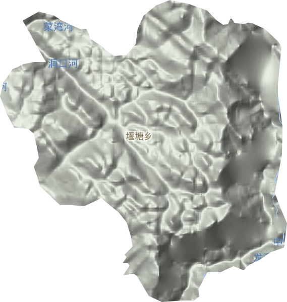 堰塘鄉(xiāng)地形圖