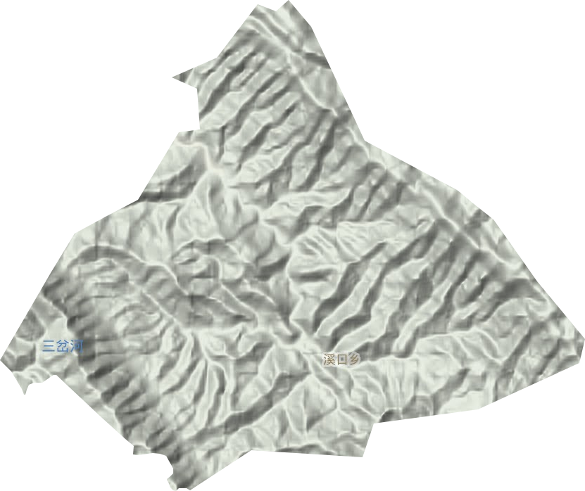 溪口鄉(xiāng)地形圖