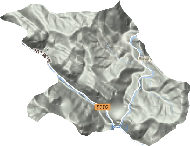 鐘亭鄉(xiāng)地形圖