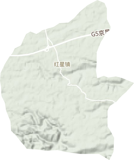紅星鎮地形圖