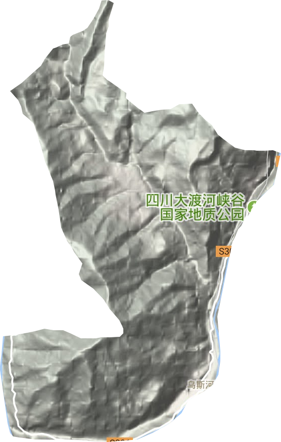 烏斯河鎮(zhèn)地形圖