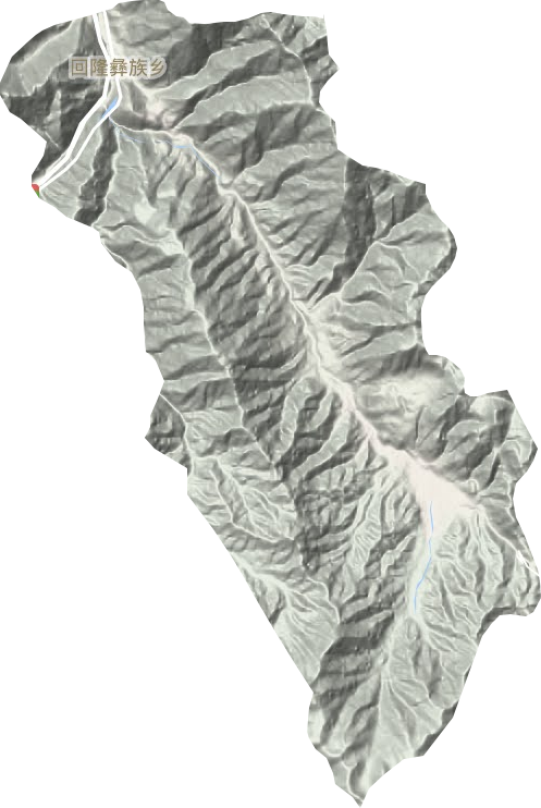 回隆彝族鄉地形圖