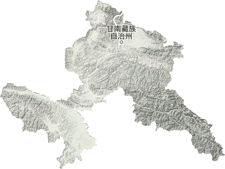 甘南藏族自治州地形圖