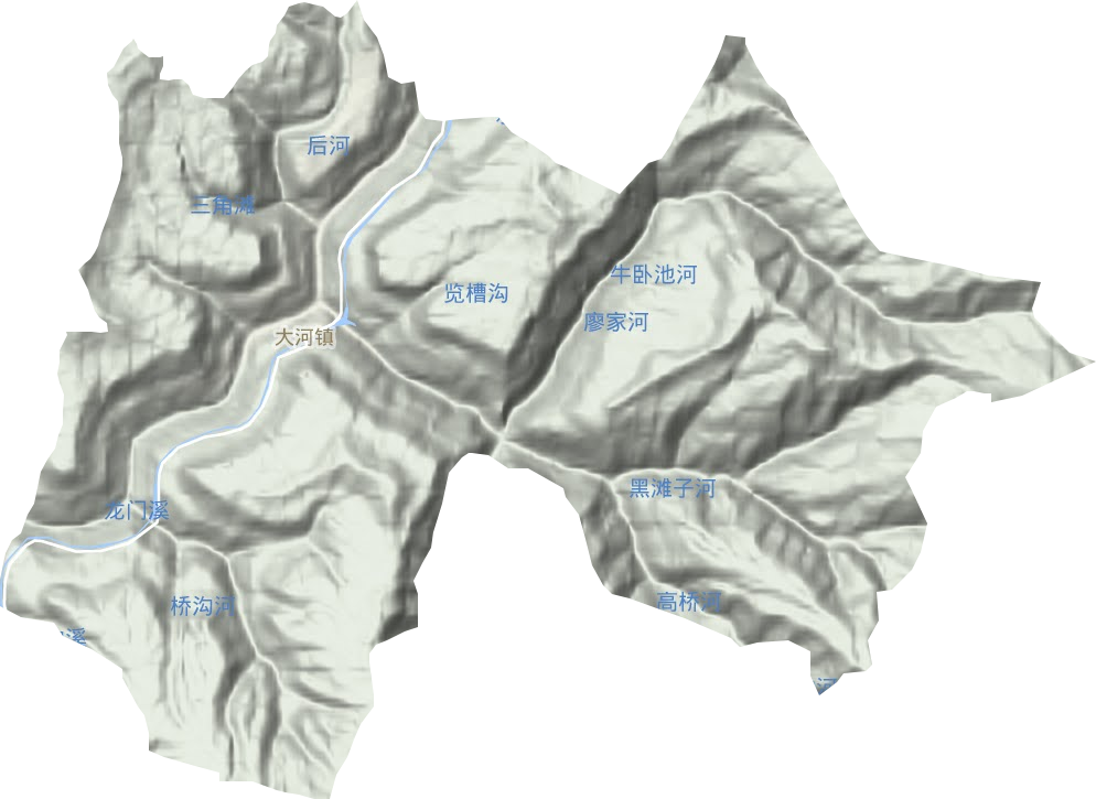 大河鎮地形圖