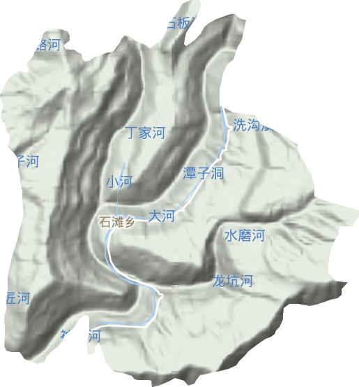 石灘鄉地形圖