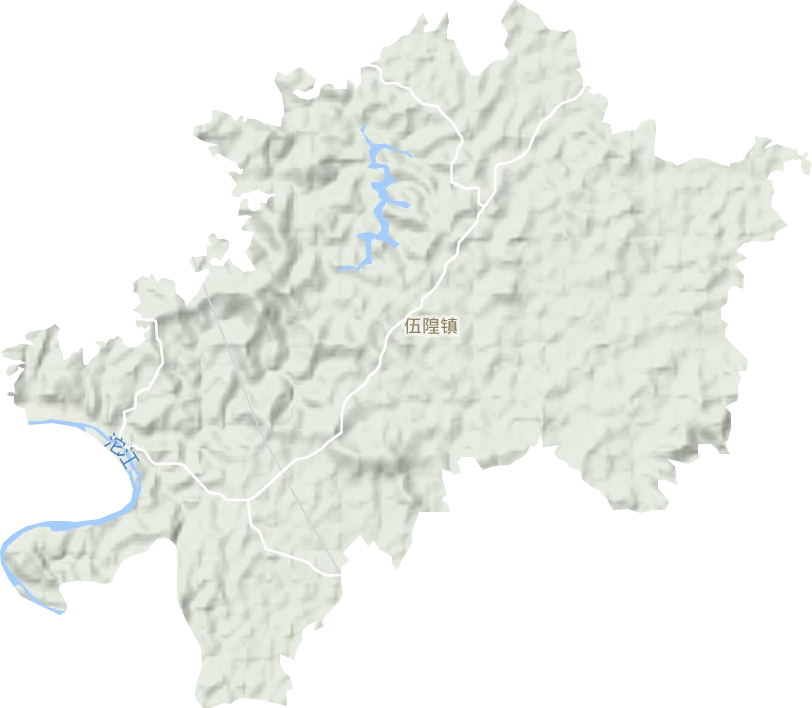 伍隍鎮地形圖