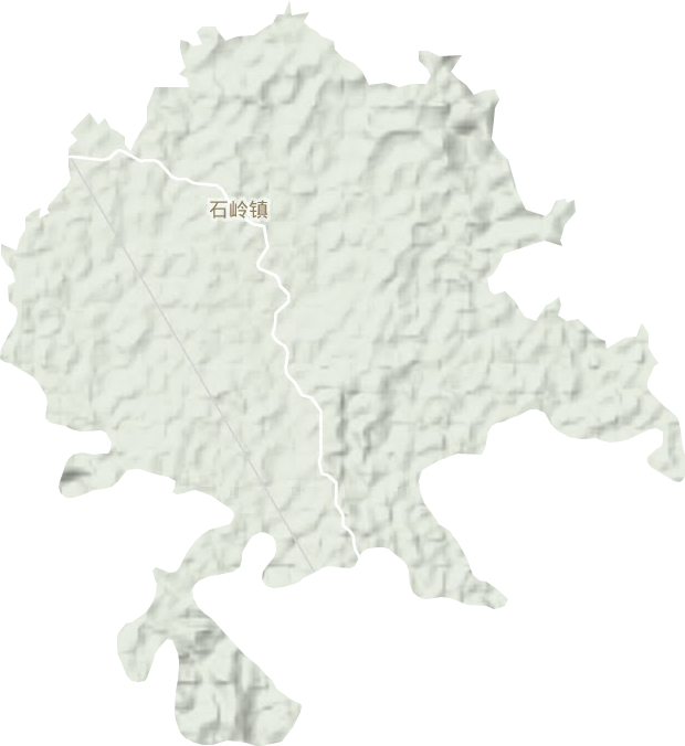石嶺鎮地形圖