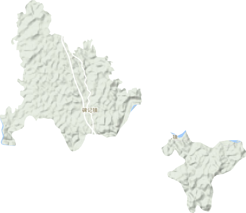 碑記鎮地形圖