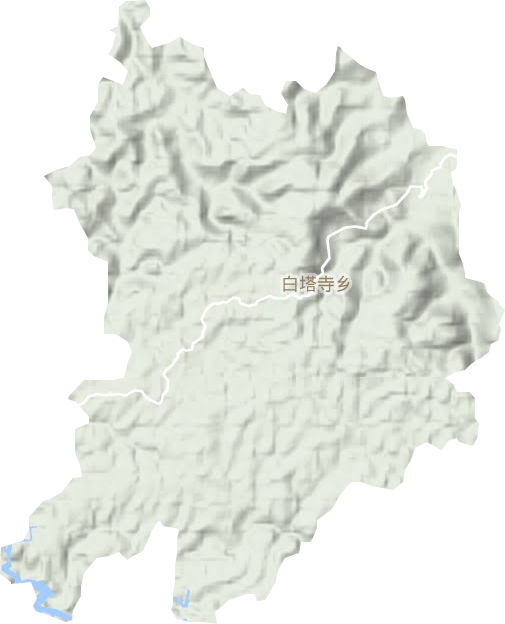 白塔寺鄉地形圖