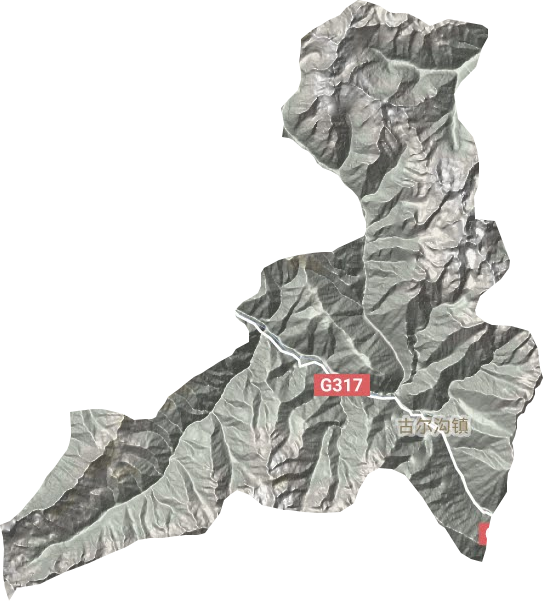 古爾溝鎮(zhèn)地形圖