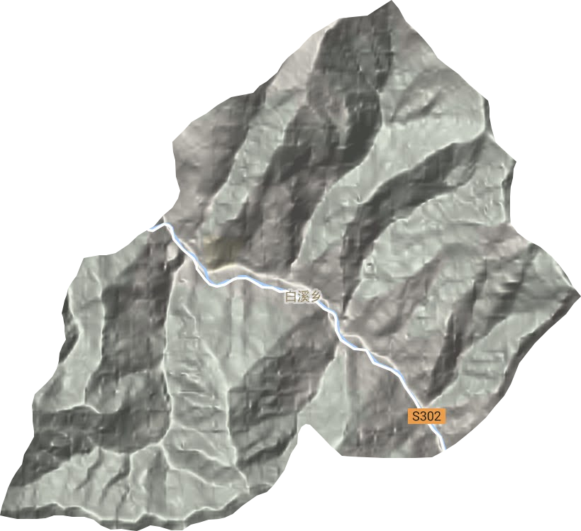白溪鄉(xiāng)地形圖