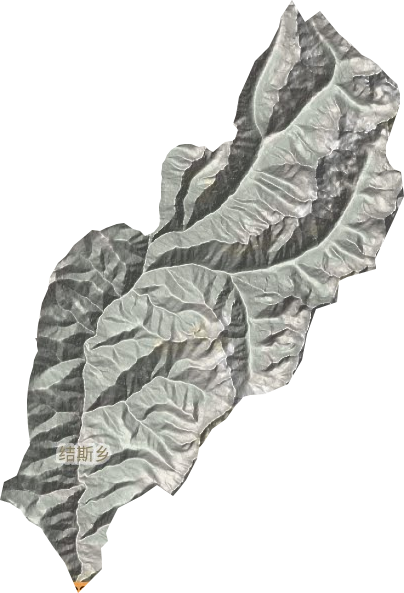 結(jié)斯鄉(xiāng)地形圖