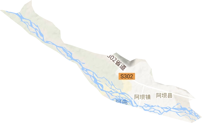 阿壩鎮(zhèn)地形圖