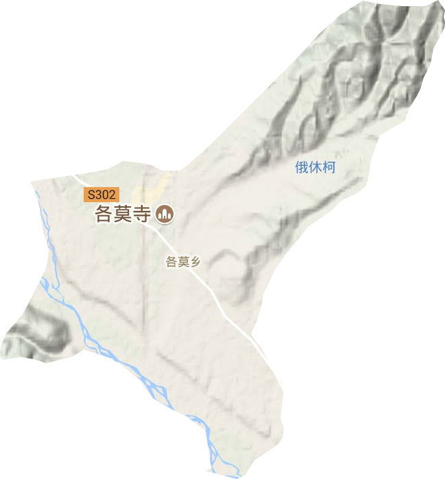 各莫鄉地形圖