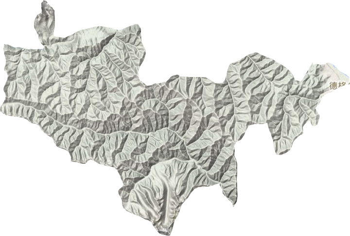 德格鄉(xiāng)地形圖