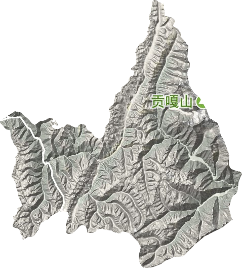 貢嘎山鄉(xiāng)地形圖