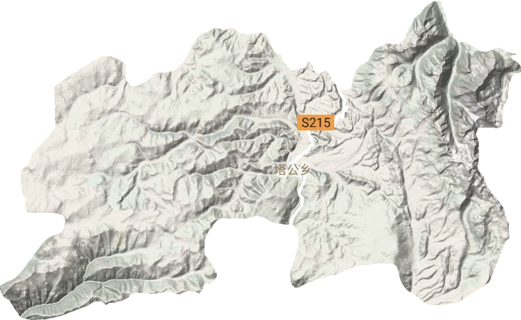 塔公鎮地形圖