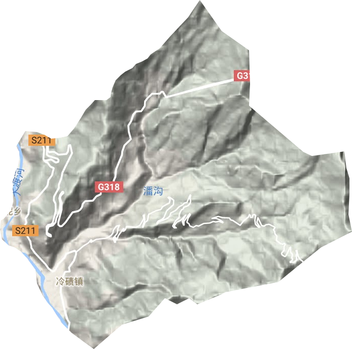 冷磧鎮地形圖