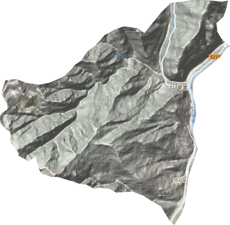 煙袋鎮地形圖