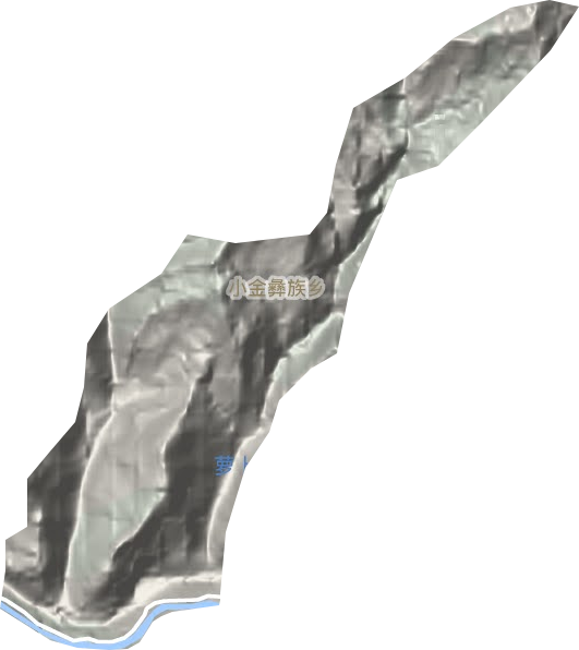 小金彝族鄉地形圖