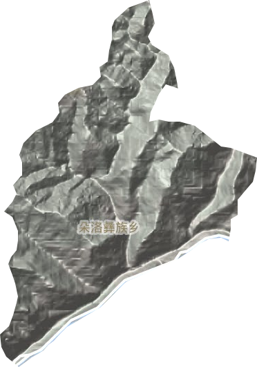 朵洛彝族鄉(xiāng)地形圖