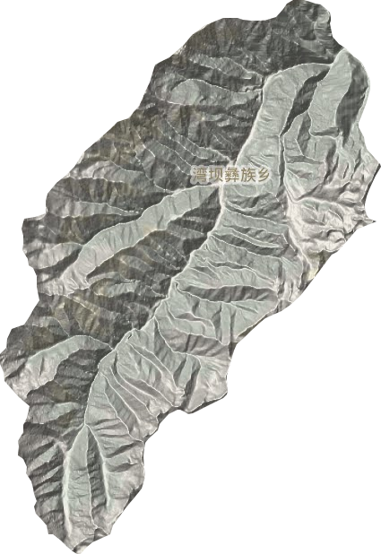灣壩彝族鄉(xiāng)地形圖