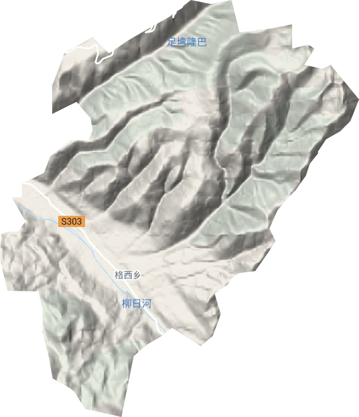 格西鄉(xiāng)地形圖