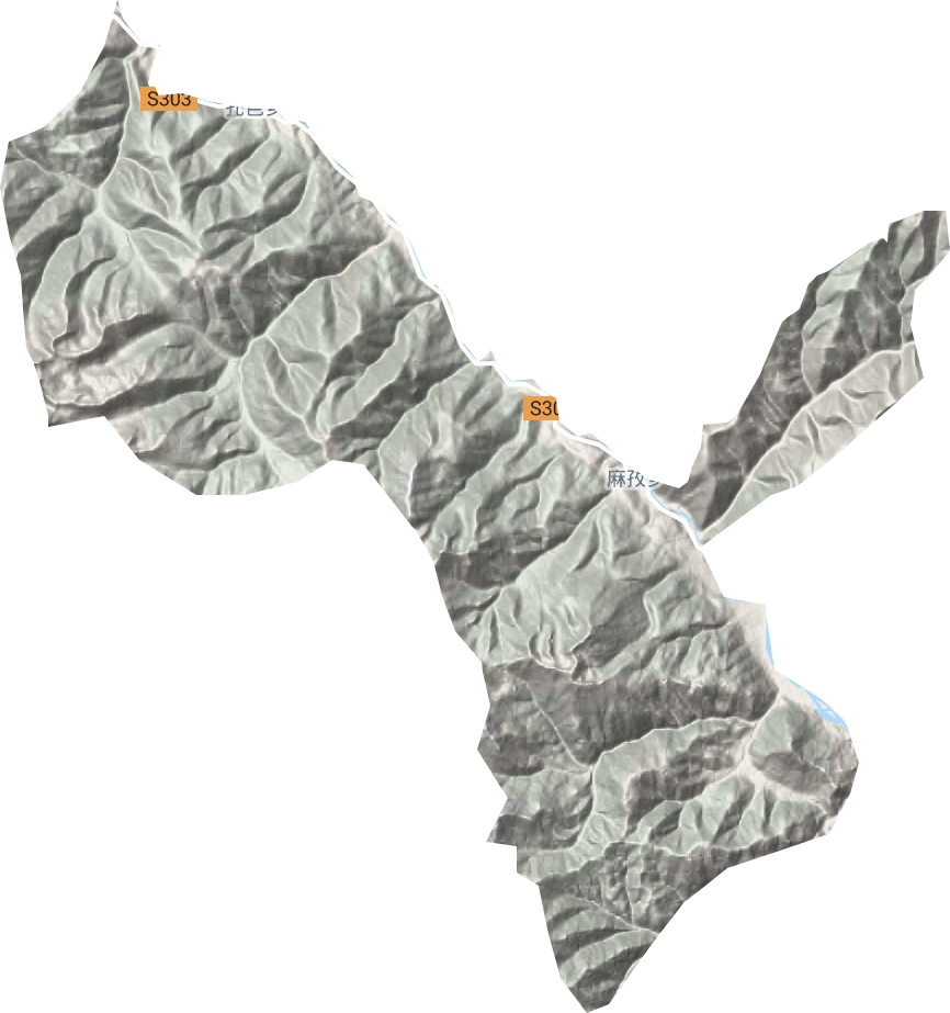 麻孜鄉地形圖
