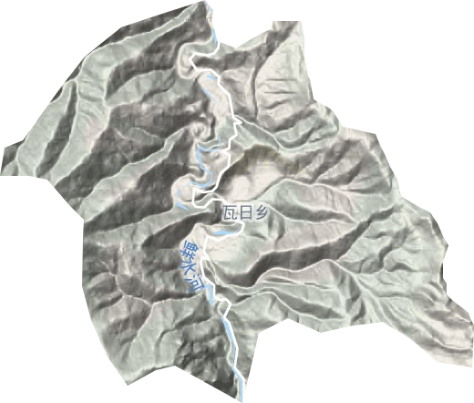 瓦日鄉地形圖