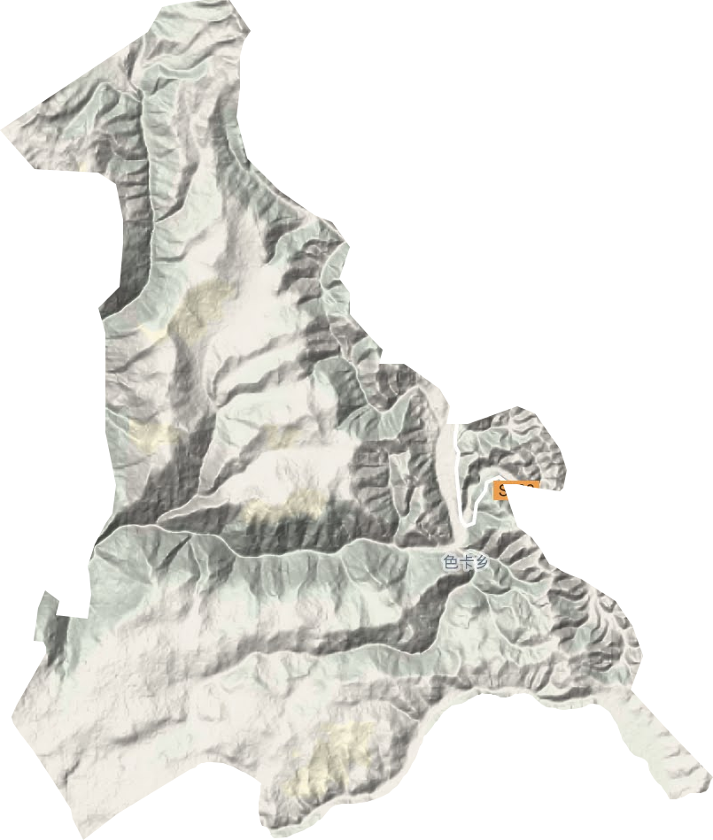 色卡鄉(xiāng)地形圖