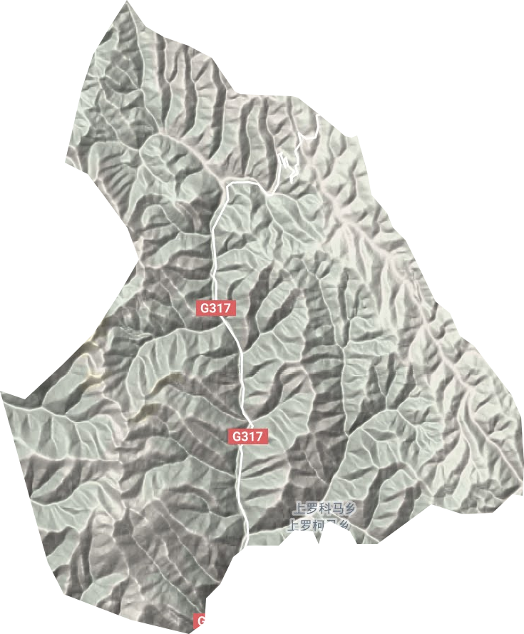 上羅柯馬鄉地形圖