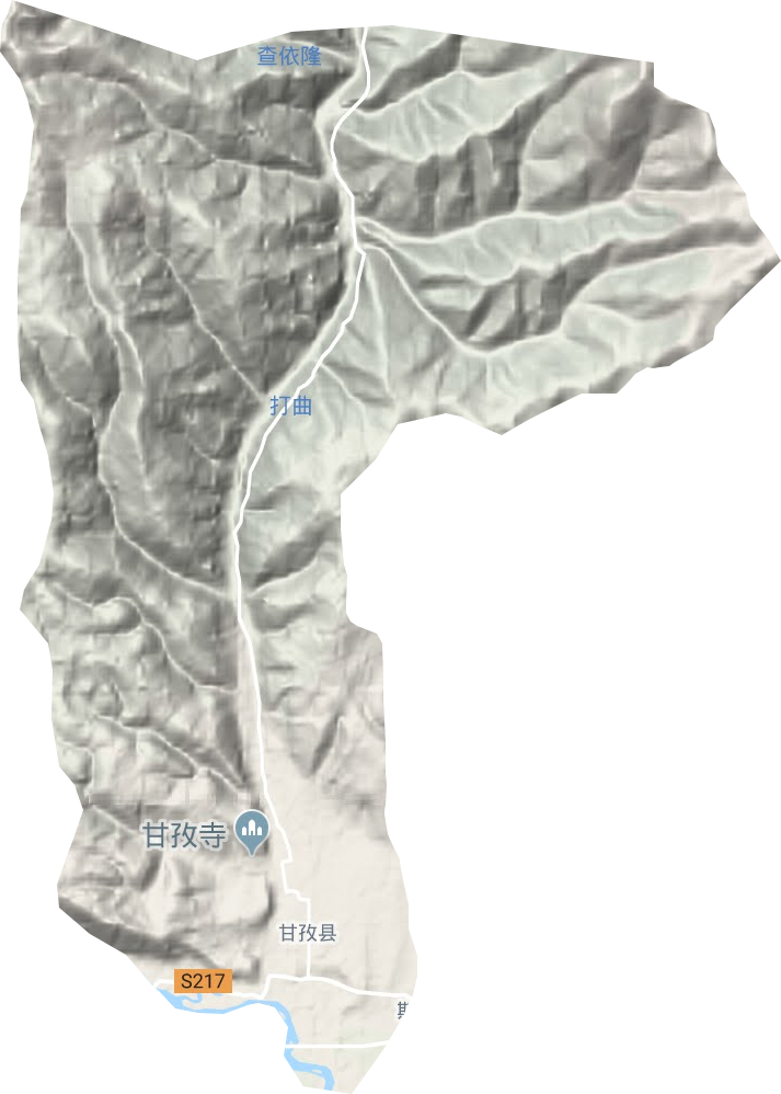 甘孜鎮(zhèn)地形圖