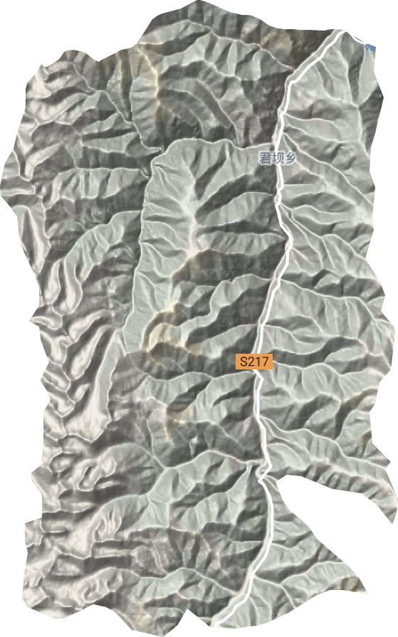 君壩鄉(xiāng)地形圖