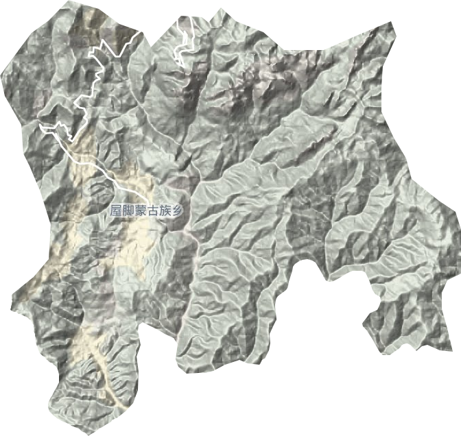 屋腳蒙古族鄉(xiāng)地形圖