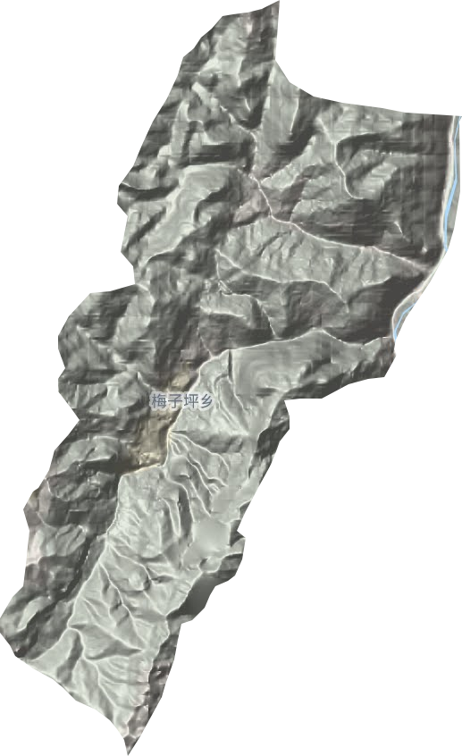 梅子坪鄉地形圖