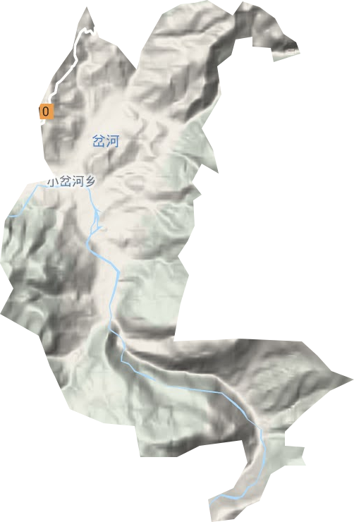 小岔河鄉(xiāng)地形圖